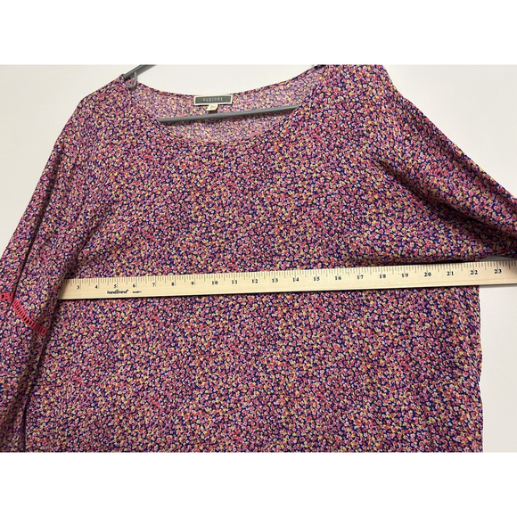 Pleione Anthropologie Loose Flowy Ditsy Floral Boho Cottagecore Romantic Blouse - Picture 6 of 8